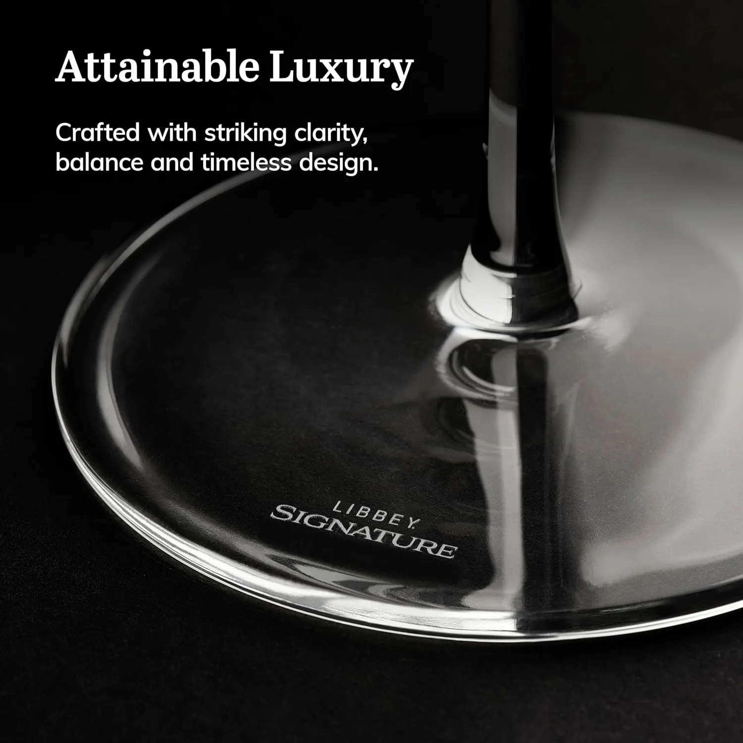 Libbey Signature Kentfield Champagne Flute Glasses, 8-ounce, Set of 4