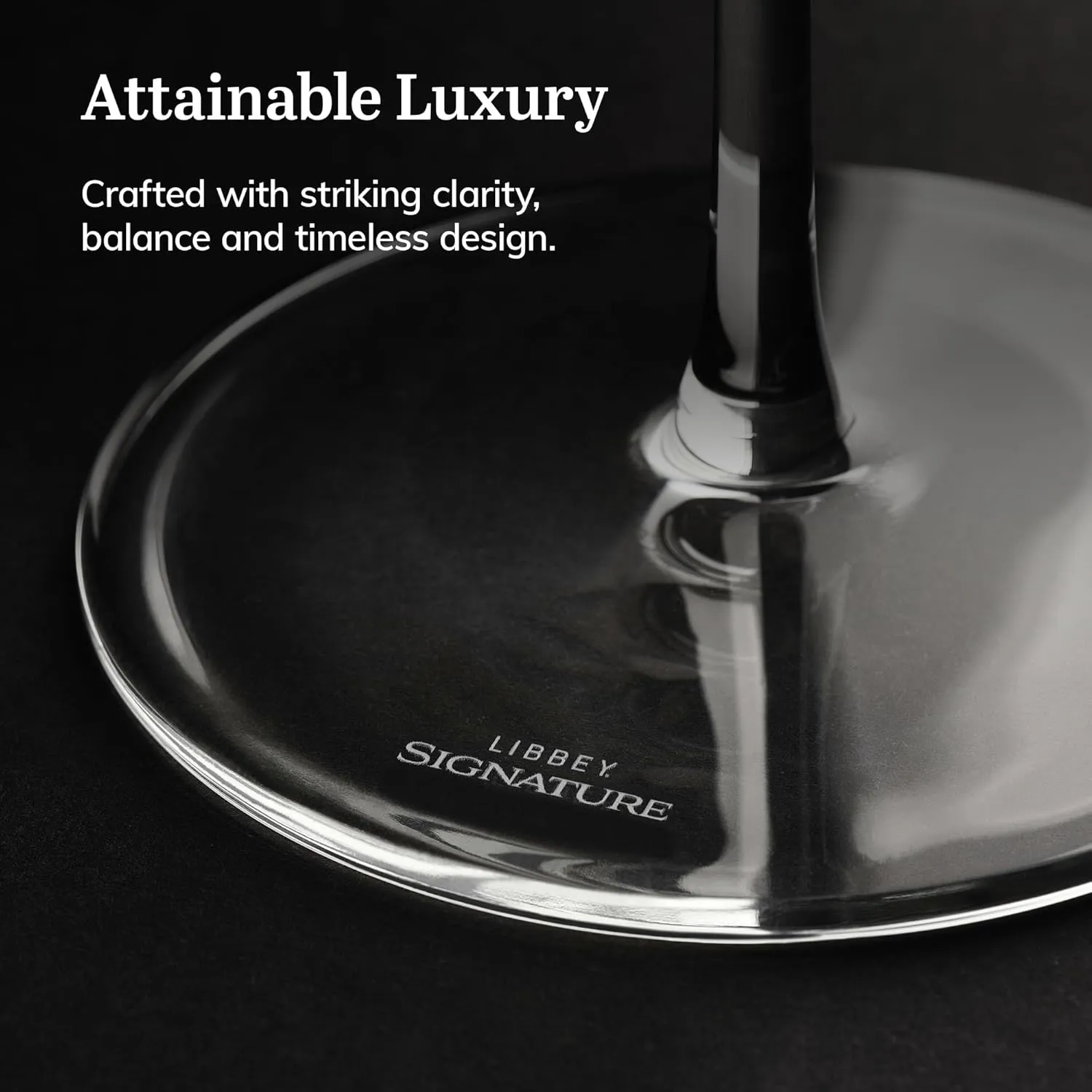 Libbey Signature Kentfield Estate All Purpose Wine Glasses Set of 4, Long Stem Wine Glasses for Red and White Wine, Perfect Wine Glass Gift Set