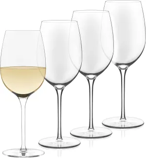 Libbey Signature Kentfield Estate All Purpose Wine Glasses Set of 4, Long Stem Wine Glasses for Red and White Wine, Perfect Wine Glass Gift Set