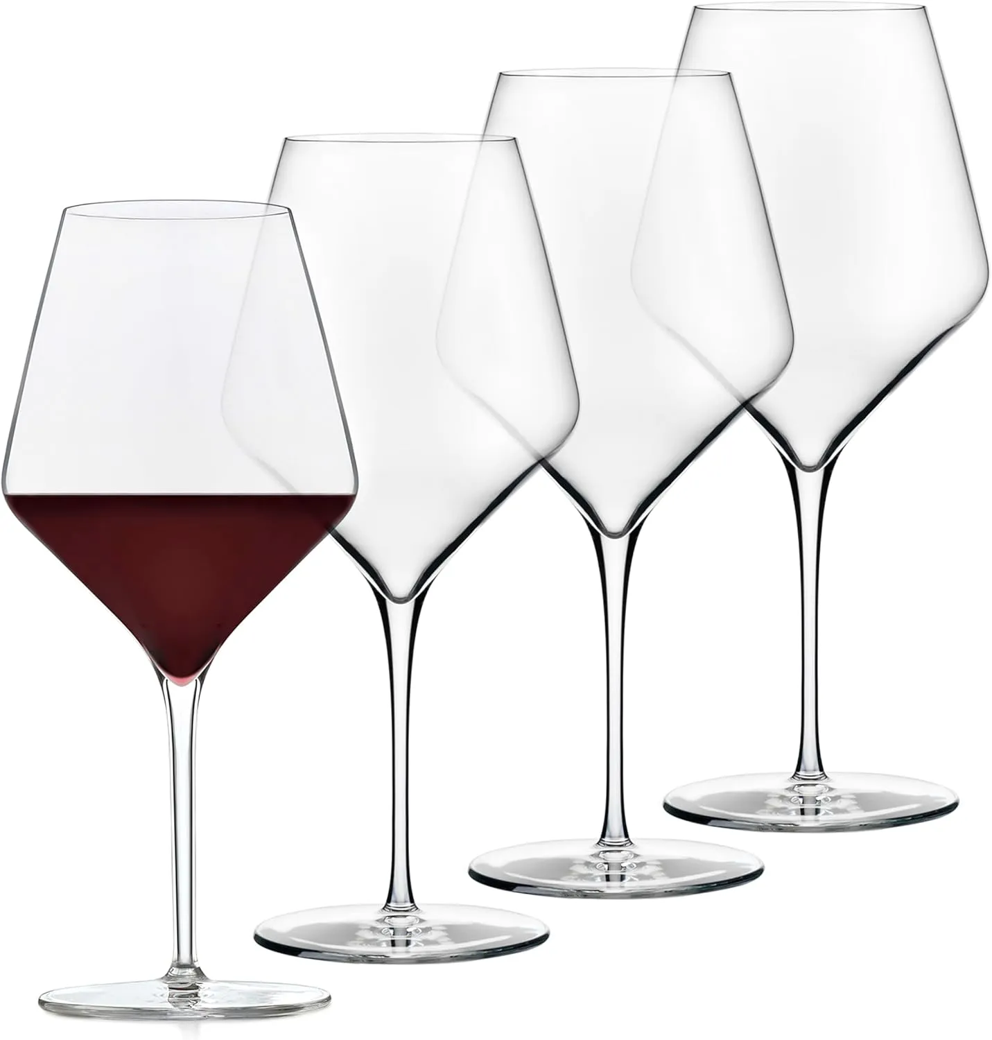 Libbey Signature Red Wine Glasses Set of 4, Seamless 24 Oz Wine Glasses for Cabernet, Merlot, and More, Stemmed Wine Glasses for All Occasions