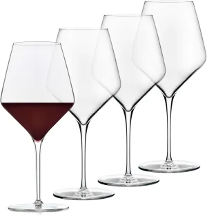 Libbey Signature Red Wine Glasses Set of 4, Seamless 24 Oz Wine Glasses for Cabernet, Merlot, and More, Stemmed Wine Glasses for All Occasions