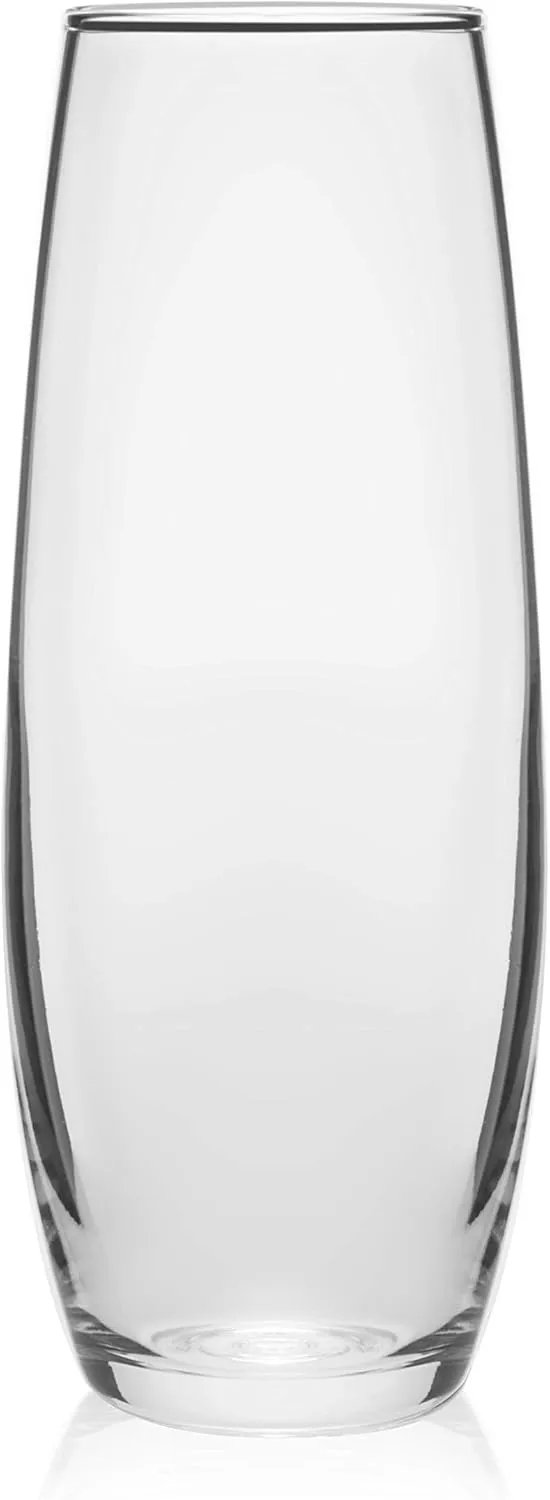 Libbey Stemless Flute Glasses, 9.6-ounce, Set of 6