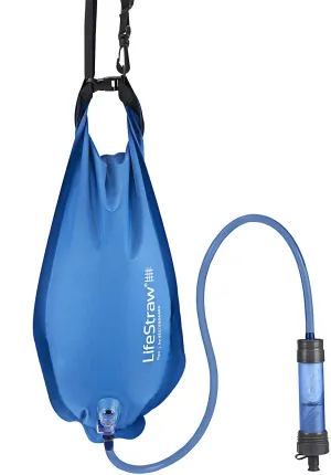 Lifestraw Flex Advanced Water Filter with Gravity Bag - Removes Lead, Bacteria, Parasites and Chemicals Blue, 1 Gal