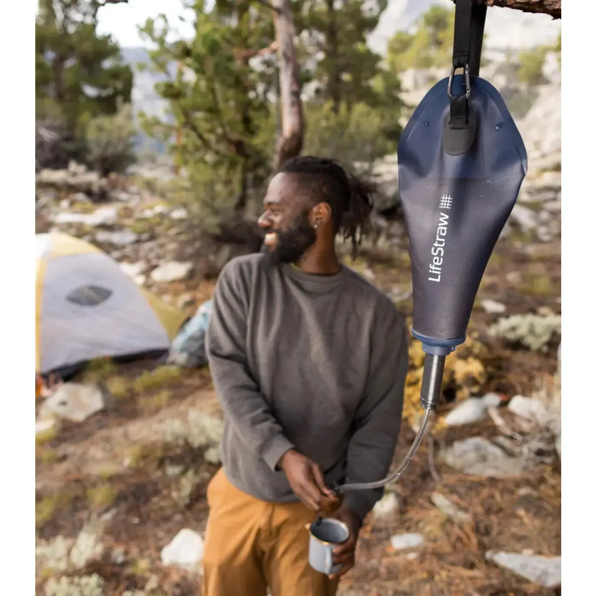 LifeStraw Peak 3L Compact Gravity Water Filter System - Mountain Blue