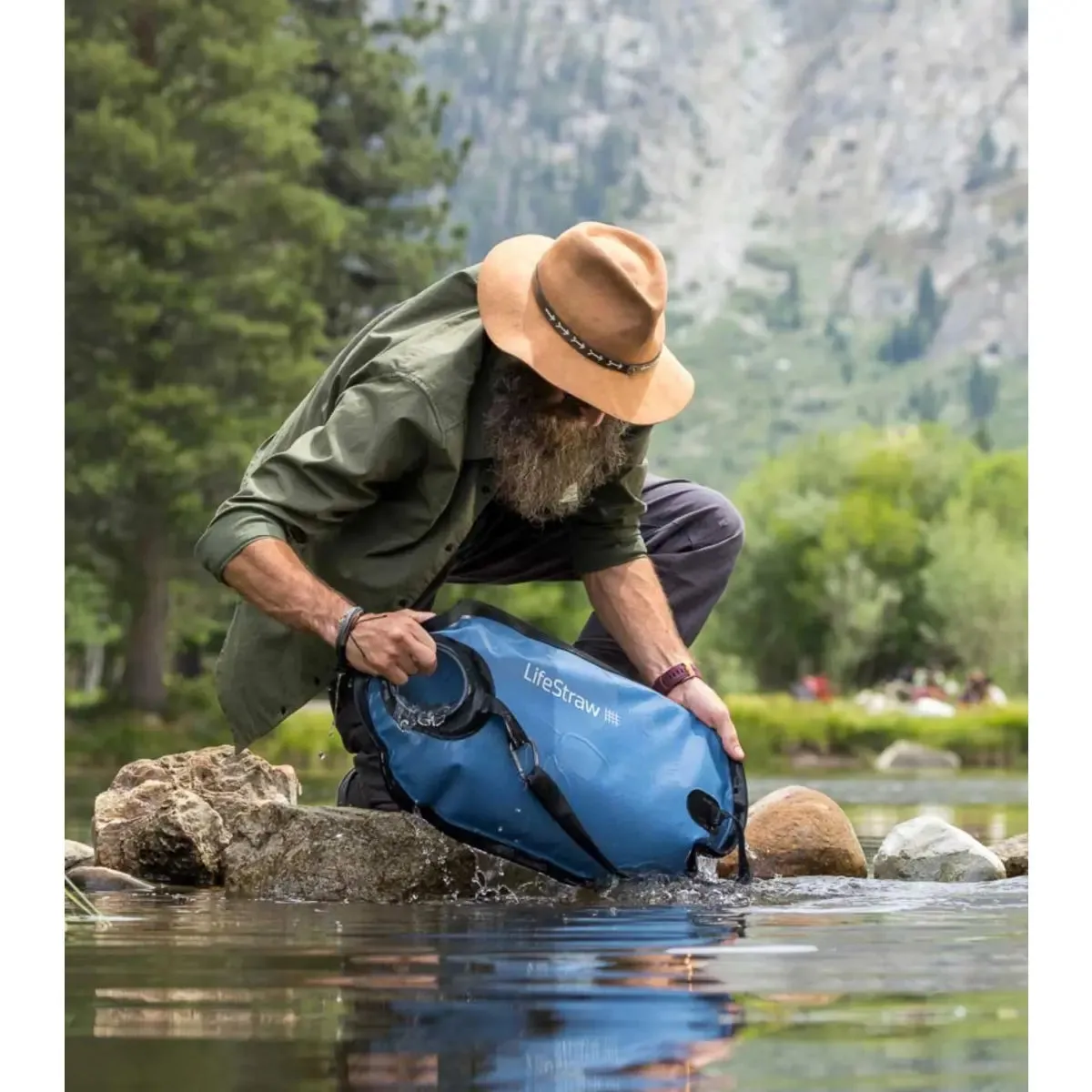 LifeStraw Peak 8L Large Capacity Gravity Water Filter System - Mountain Blue