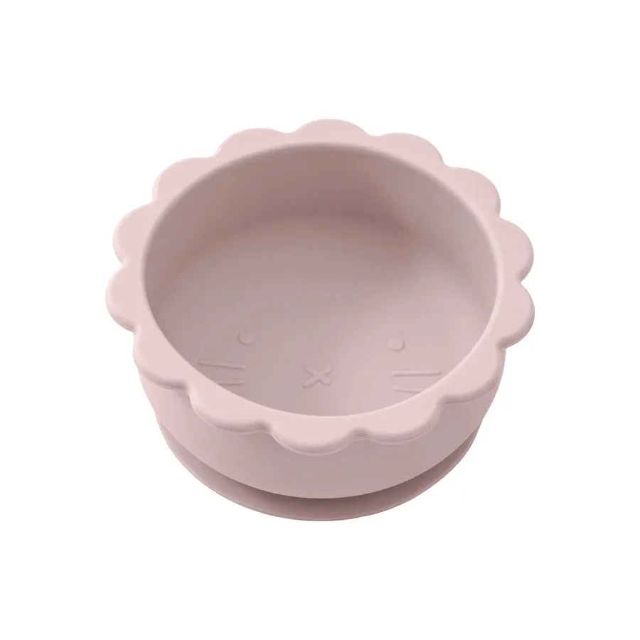 Lion Shape Silicone Suction Bowl for Babies - BPA Free, Cute Cartoon Design, Solid Color, Baby Food Storage Tray
