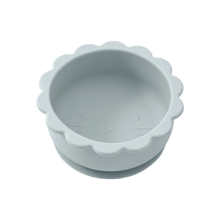 Lion Shape Silicone Suction Bowl for Babies - BPA Free, Cute Cartoon Design, Solid Color, Baby Food Storage Tray