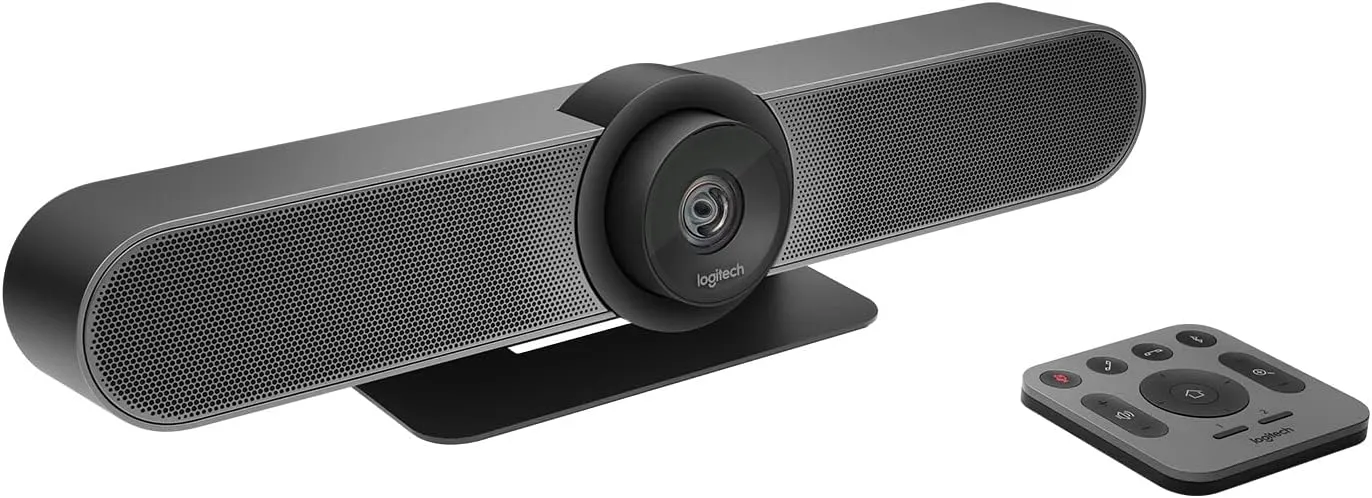 Logitech MeetUp Video Conferencing System, Ultra HD 4K/1080p/720p, 3 Microphones/Adjustable Speakers, Wide Field of View 120°, PC/Mac/Laptop/Macbook/Tablet - Black