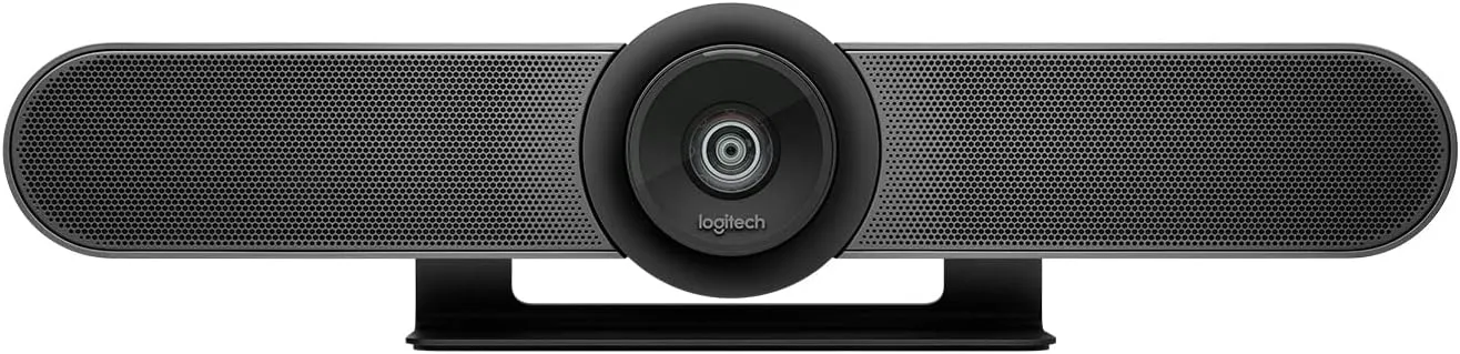 Logitech MeetUp Video Conferencing System, Ultra HD 4K/1080p/720p, 3 Microphones/Adjustable Speakers, Wide Field of View 120°, PC/Mac/Laptop/Macbook/Tablet - Black
