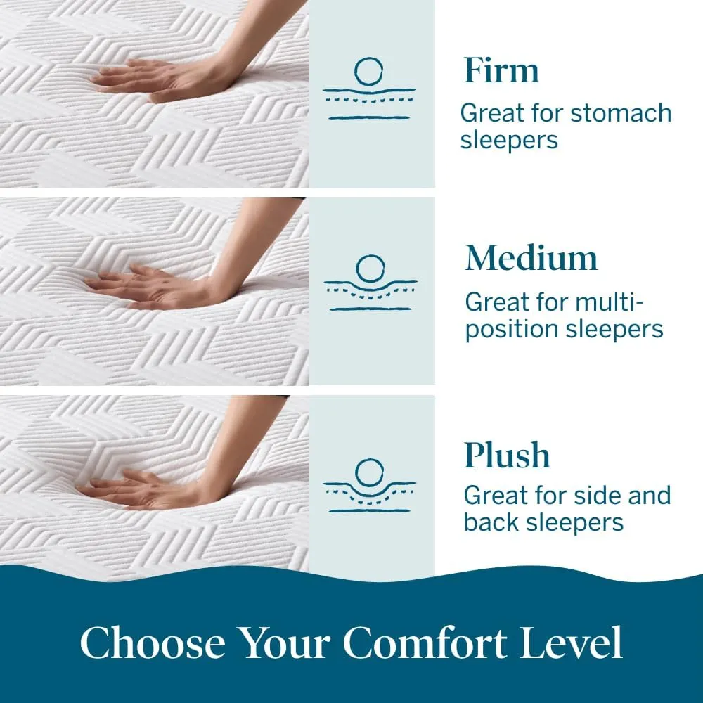 LUCID 10 Inch Memory Foam Mattress - Firm Feel - Infused with Bamboo Charcoal and Gel - Bed in a Box - Temperature Regulating - Pressure Relief - Breathable - Queen Size