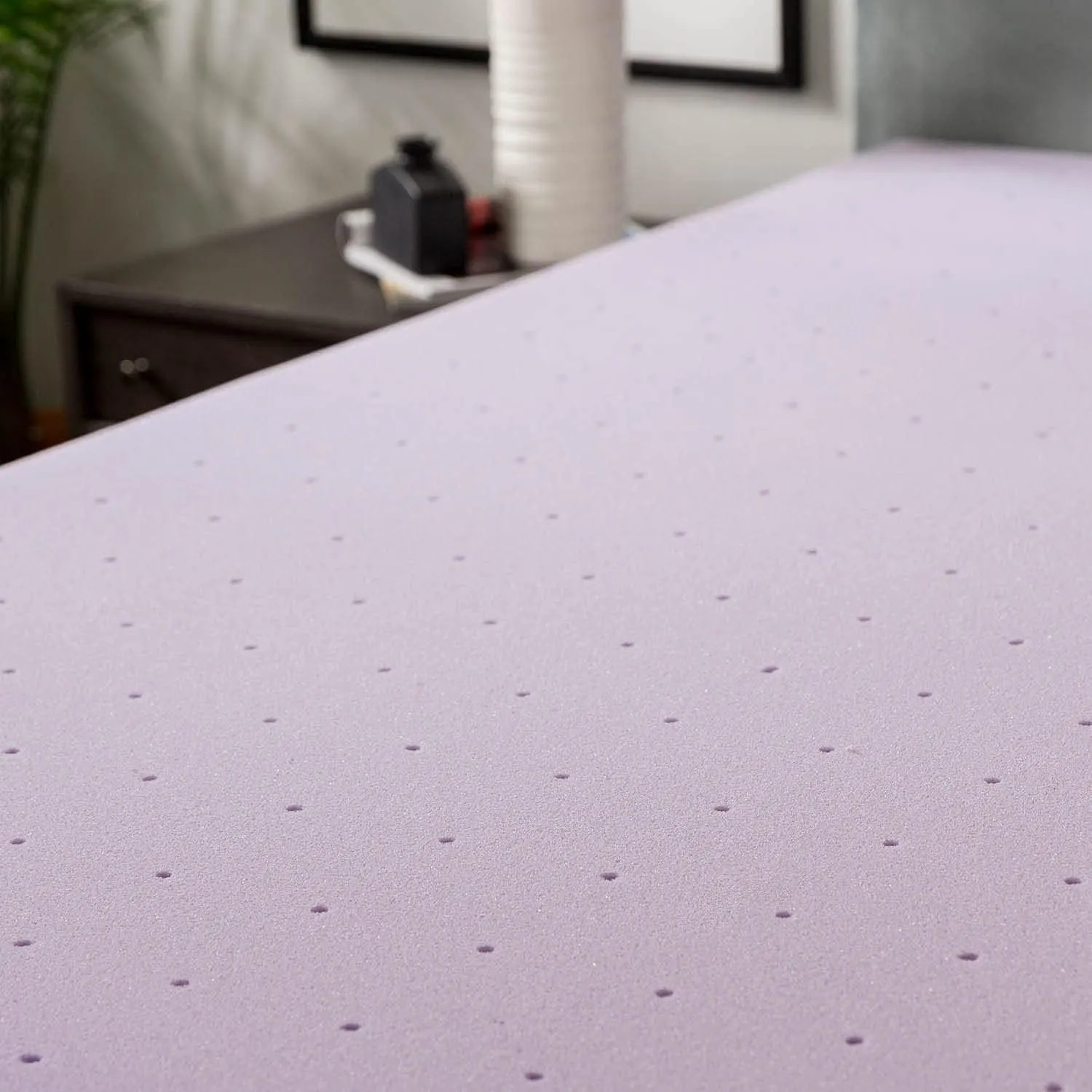 LUCID 3 Inch Lavender Infused Memory Foam Mattress Topper - Ventilated Design - Full Size (3-Inch)