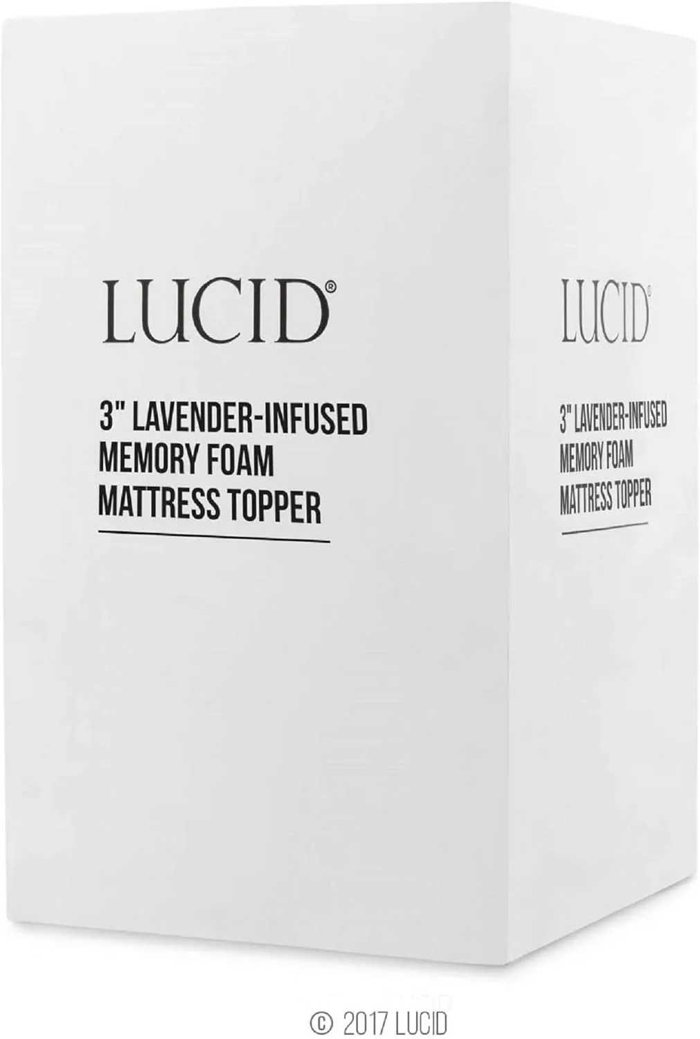 LUCID 3 Inch Lavender Infused Memory Foam Mattress Topper - Ventilated Design - Full Size (3-Inch)