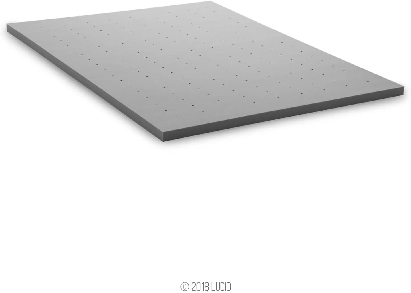 LUCID Bamboo Charcoal Infused Memory, 2 Inch, Hypoallergenic, Cooling Ventilation, CertiPUR-Certified Foam Mattress Topper, Twin XL