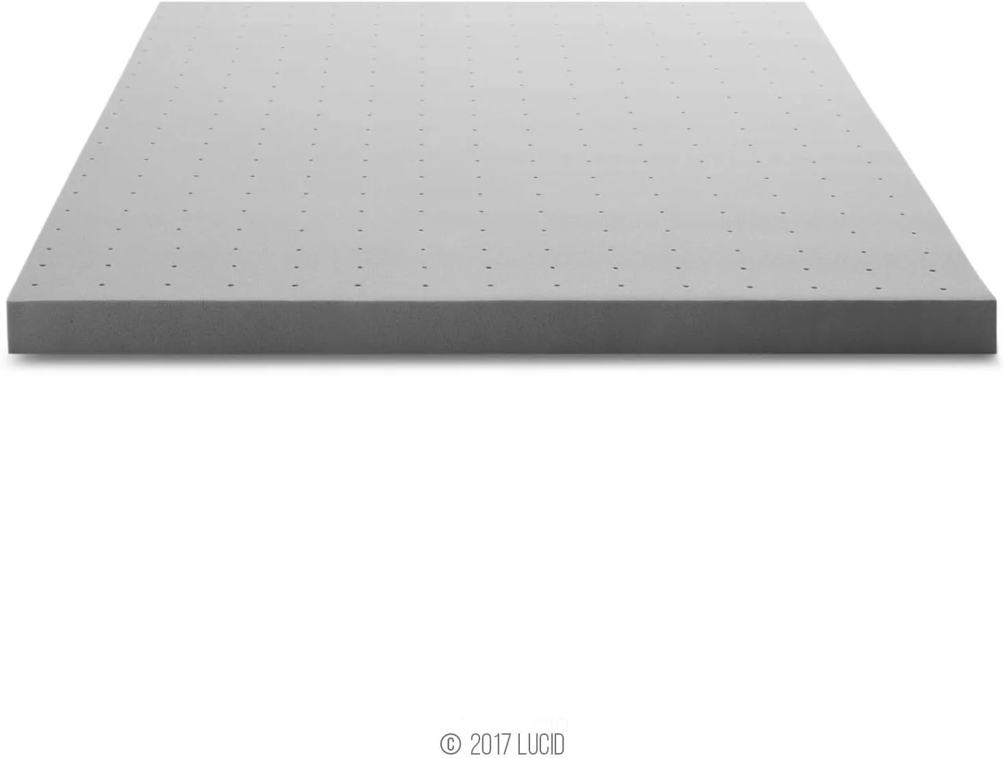 LUCID Bamboo Charcoal Infused Memory, 3 Inch, Hypoallergenic, Cooling Ventilation, CertiPUR-Certified Foam Mattress Topper, Twin XL
