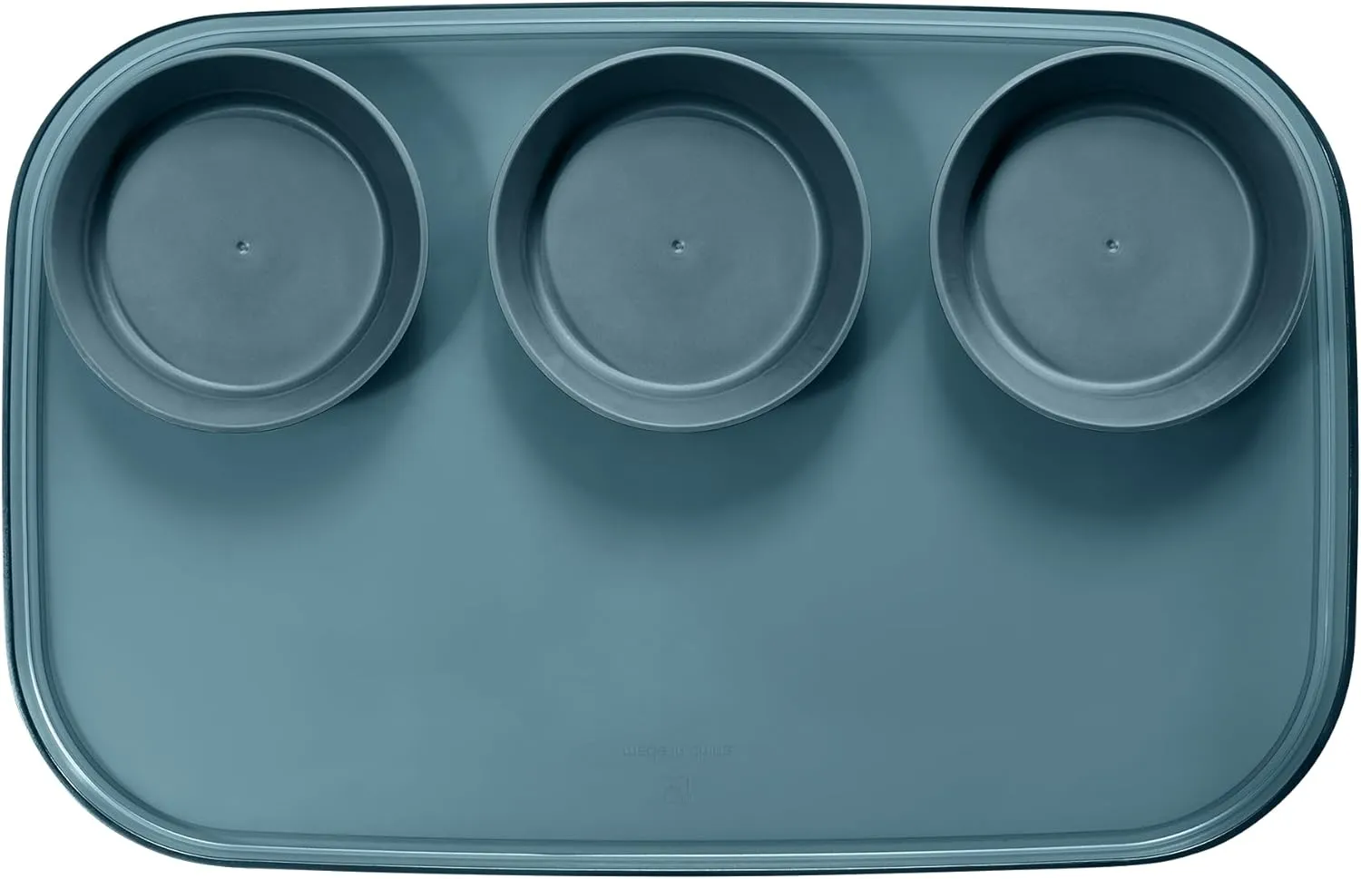 Madesmart Dipware 3-Bowl Reusable Serving Tray for Appetizers and Snacks, Food-Safe Appetizer Serving Platter with 3 Removable Dip Bowls, Midnight