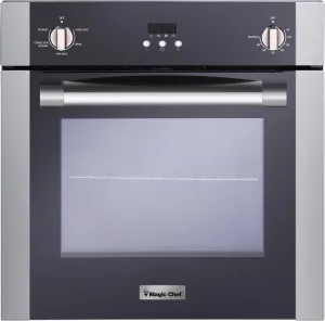 Magic Chef 24-Inch Built-In Electric Single Wall Oven, Stainless Steel, 2.2 Cu. Ft. - Kitchen Appliance with Programmable Convection, 4 Cooking Modes, Broiler Pan and Defrost Function