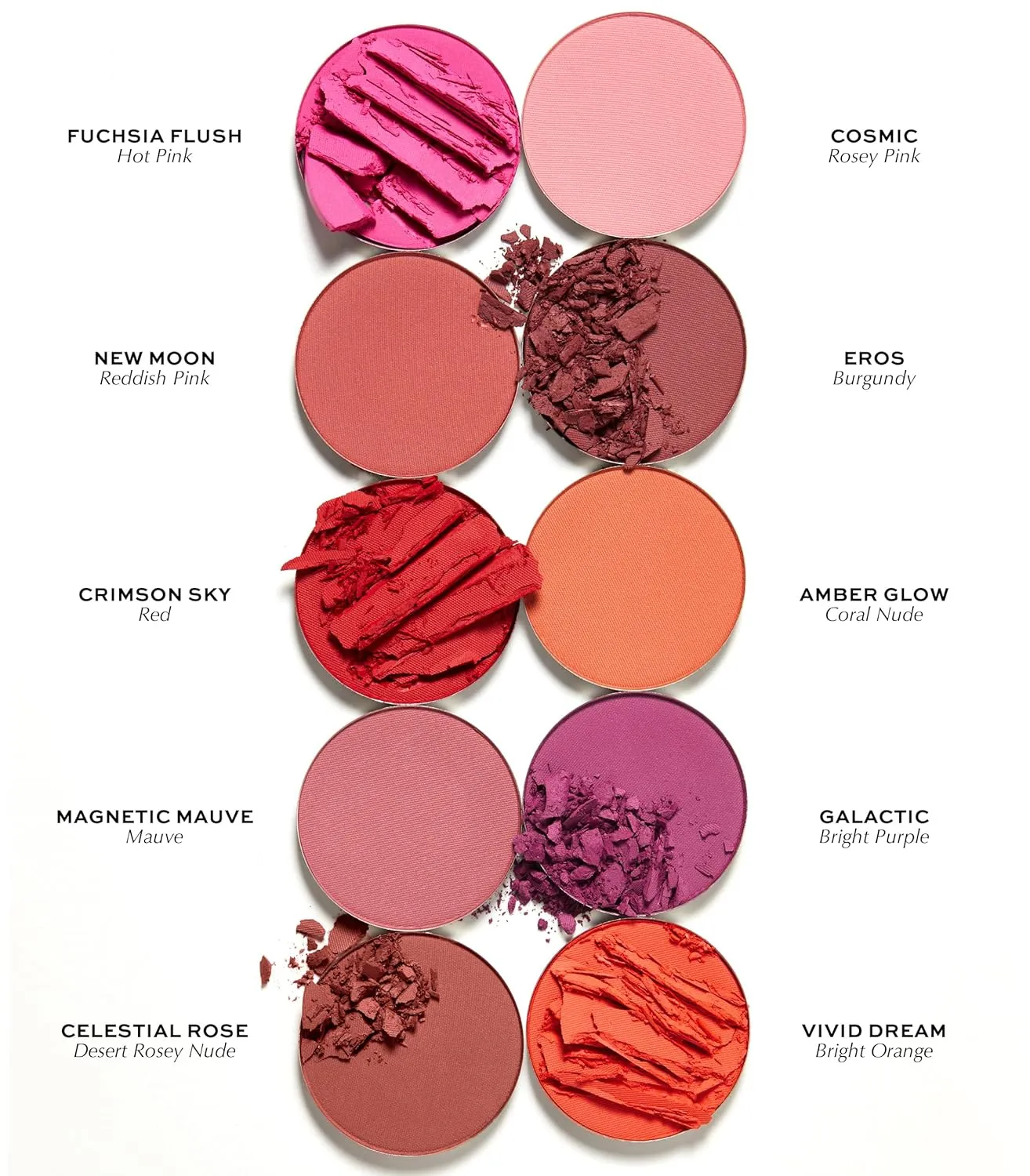 MAKE Beauty Skin Mimetic Microsuede Blush - Matte Powder Blush for Cheeks with Long Lasting Color - Non Comedogenic, Travel Size Makeup Single Palette. Shade - Crimson Sky (Red)
