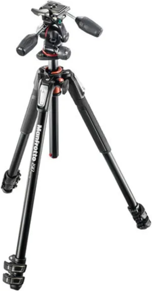 Manfrotto 190XPRO 3-Section Aluminum Tripod with XPRO 3-Way Pan/Tilt Head