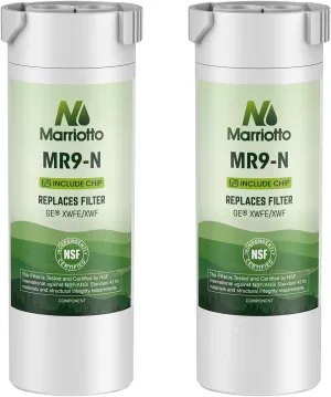 MARRIOTTO Water Filter Compatible with XWFE (Built-in CHIP), Replacement for GE XWFE, XWF Refrigerator Water Filter Pack of 2