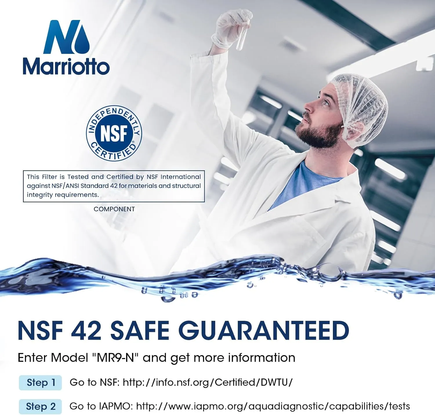 MARRIOTTO Water Filter Compatible with XWFE (Built-in CHIP), Replacement for GE XWFE, XWF Refrigerator Water Filter Pack of 2