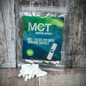 MCT Menthol Capsule Filter Tips - Bag 100 Filters