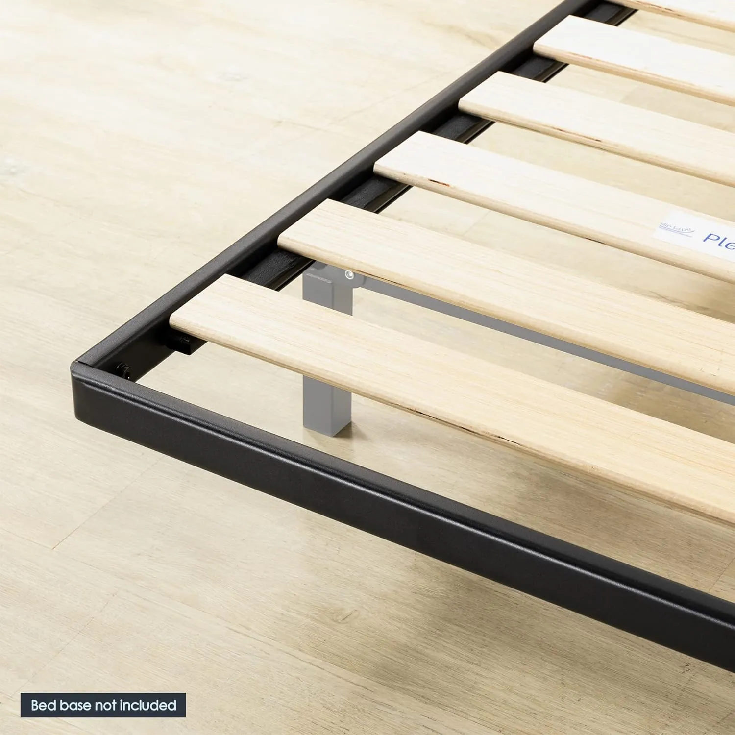Mellow Metal Wood Slats Bunkie Board, Full, Black