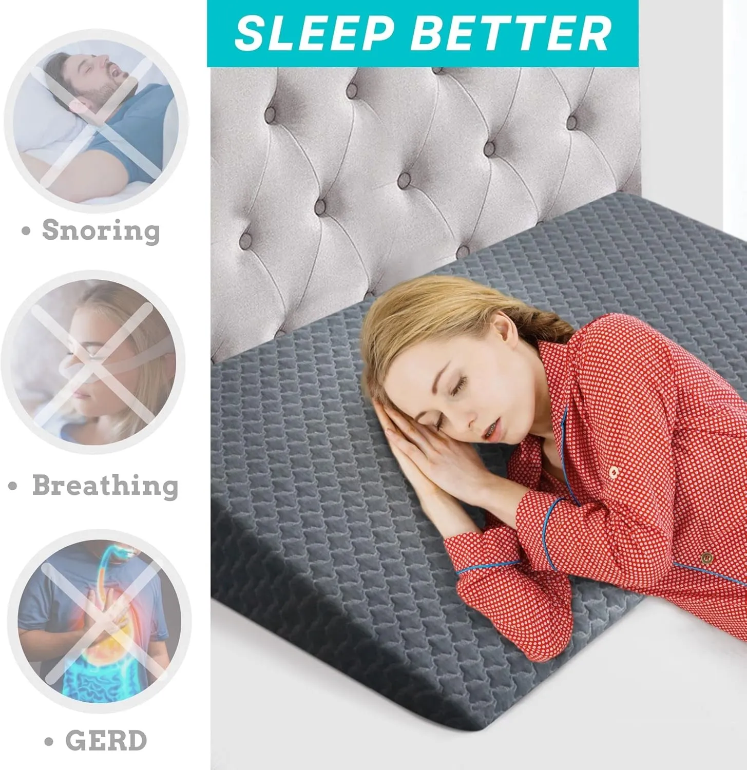 MeMoreCool Mattress Wedge Lifter, Wedge Bed, Mattress Riser, Bed Wedge Under Mattress, Bed Wedge Acid Reflux, King Bed Wedge, Mattress Elevator Wedge