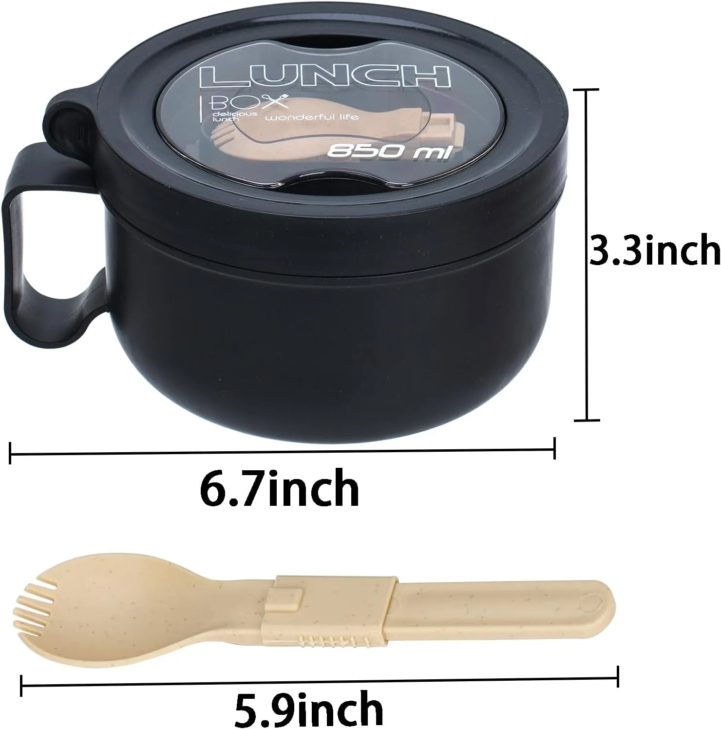 Microwave Ramen Bowl with Lid and Handle for Dorm Essentials,Microwave Soup Mugs Set of 2 for Soup and Instant Noodles,Oatmeal, Gumbo, Salad, BPA Free(Black Green)