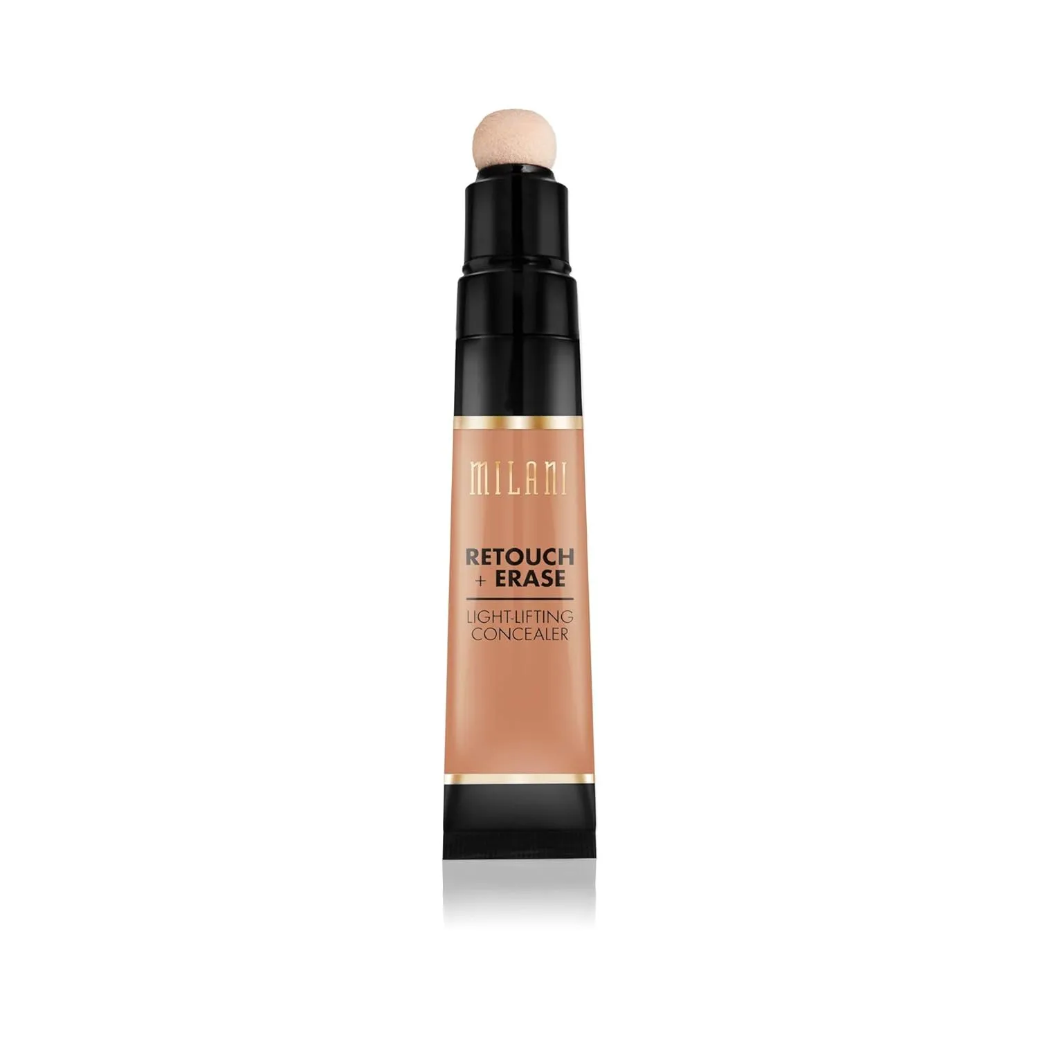Milani Retouch   Erase Light-Lifting Concealer - Deep Honey (0.24 Ounce) Cruelty-Free Liquid Concealer with Cushion Applicator Tip to Cover Dark Circles, Blemishes & Skin Imperfections