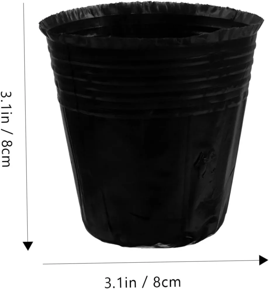 Milisten 300 Pcs Grow Bag Tea Bag Container Vegetables Plant Nursery Bag Supplies Drip Fittings Teapot Mini Collapsible Release Plant Pots Starting Planting Bags Hydroponics Tree or Black