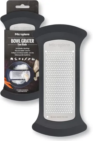 Mixing Bowl Grater Fine Grater for Zesting & Spicing - Black and Grey