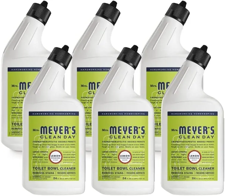 MRS. MEYER'S CLEAN DAY Lemon Verbena Toilet Bowl Cleaner, 24 Fl Oz. (Pack of 6)