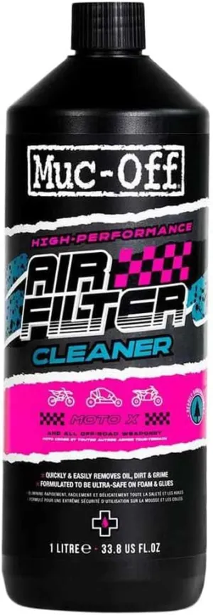 Muc Off Wet Motorcycle Chain Lube, 400 Millilitres - Premium Motorbike Chain Lubricant Spray - Formulated for Wet Weather Conditions