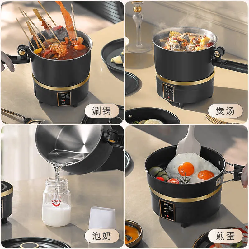 Multifunctional Electric Cooker 750W with Pot and Frying Pan