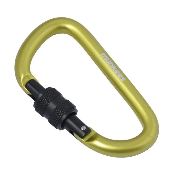 Munkees D-Shape Screw Lock Carabiner 8 x 80 mm