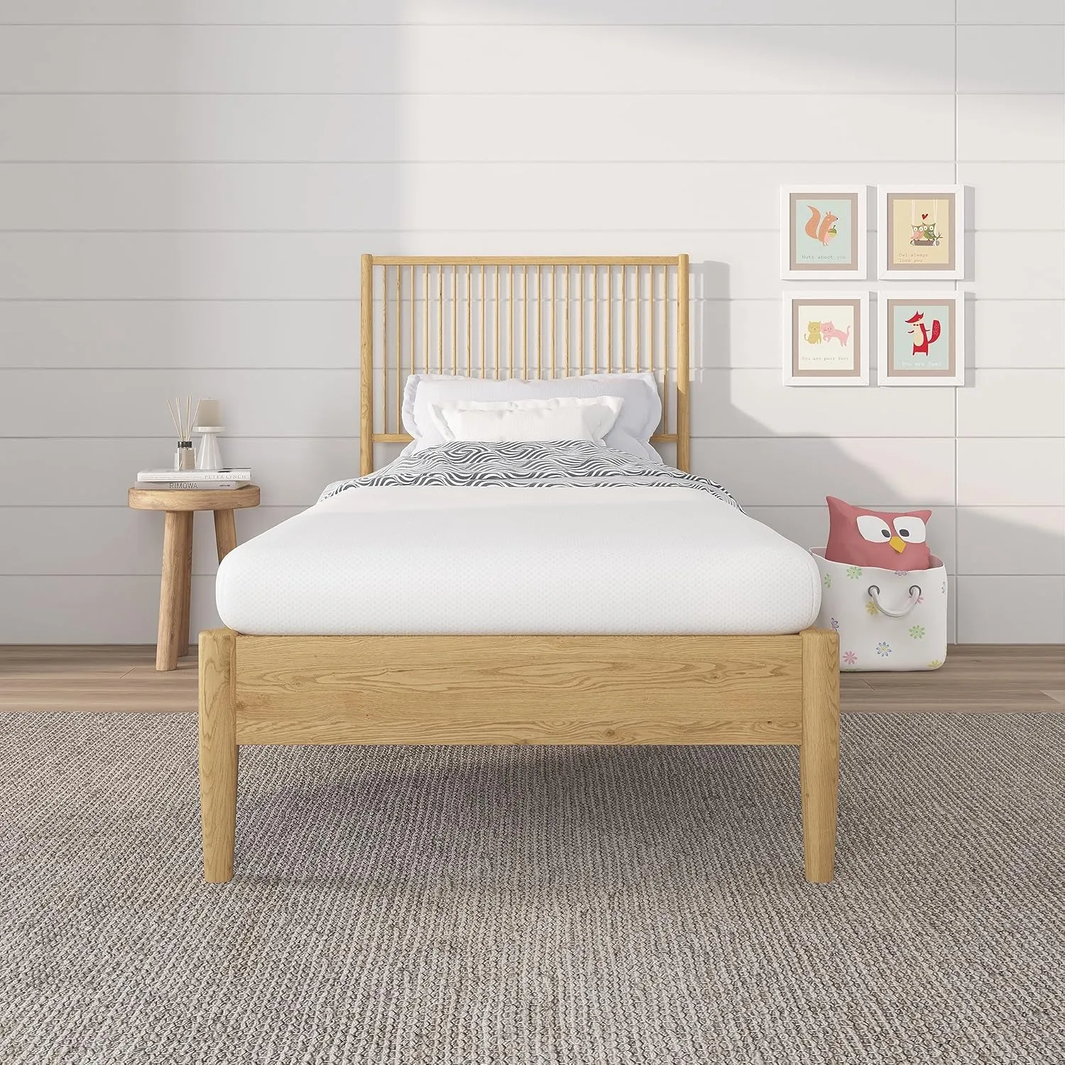 NapQueen 5 Inch, Twin Mattress, Memory Foam White - Medium Feel - CertiPUR-US Certified - Twin Bed Mattress in a Box, Breathable Soft Fabric Cover