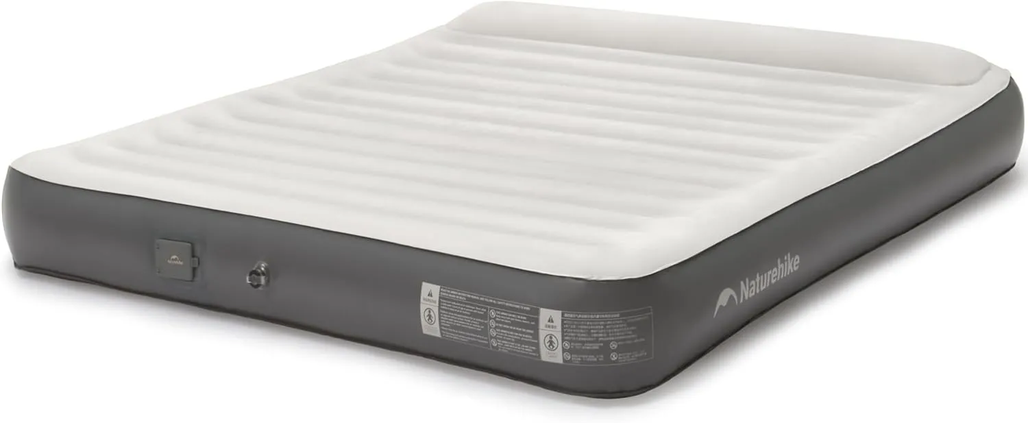 Naturehike Air Mattress with Built in Pump and Pillow, Gray (Narrow King-78.74 x 70.9in)