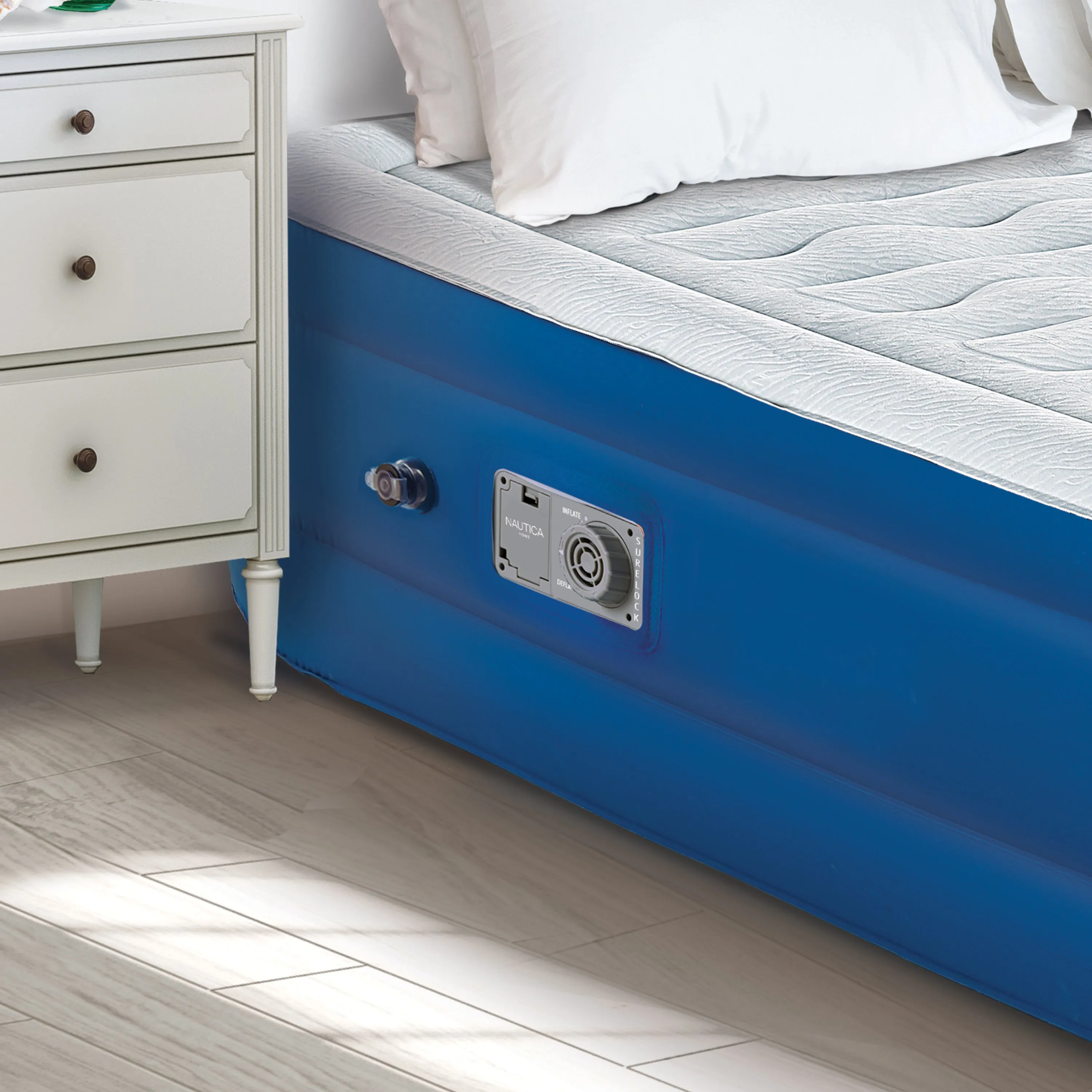 Nautica Home Support Aire Air Blue/Gray Mattress with Inset Pump