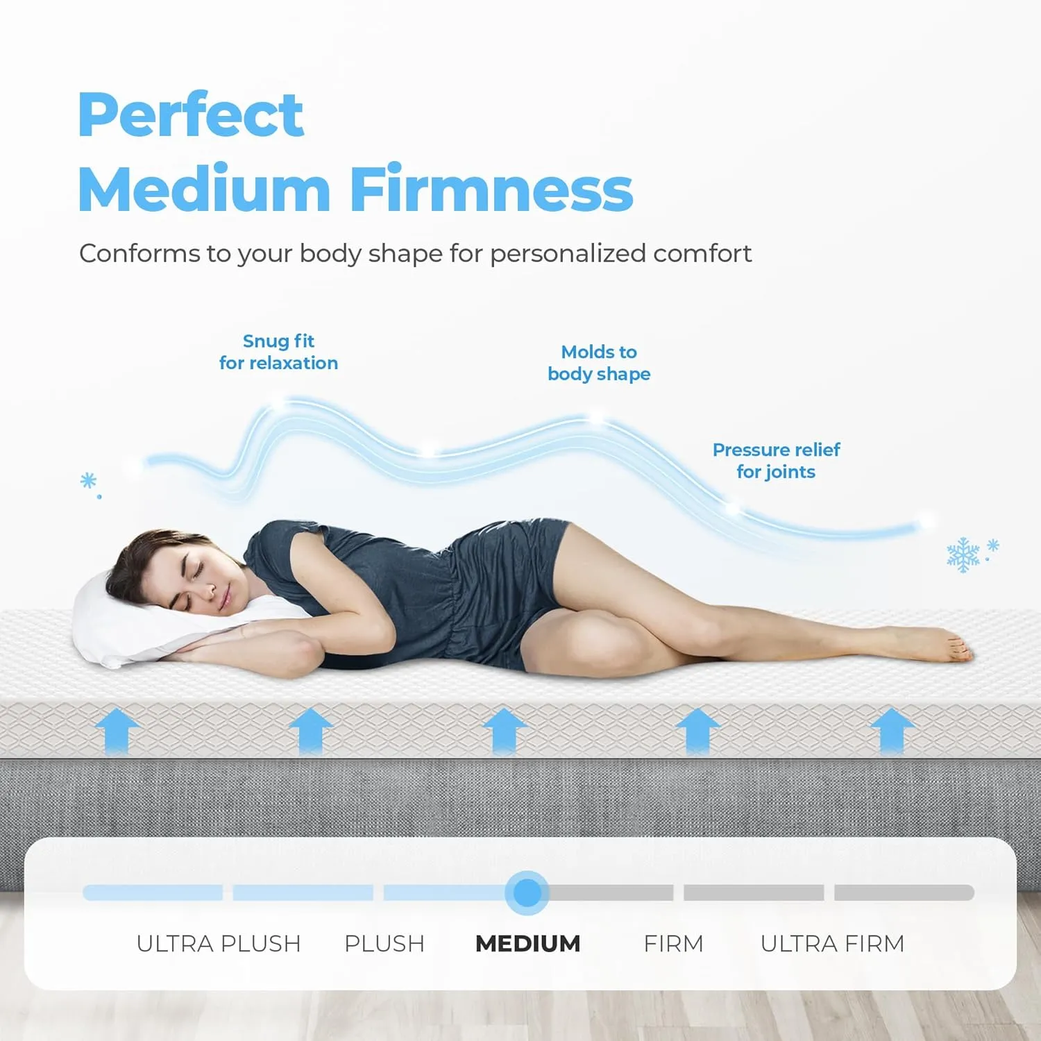 Neo Sleep 8 Inch Twin Cooling Gel Memory Foam Mattress Medium Firm CertiPUR-US Certified Foam, Mattress in a Box Enhanced Pressure Relief Removable Soft Cover No Fiberglass (Twin, 8 in)