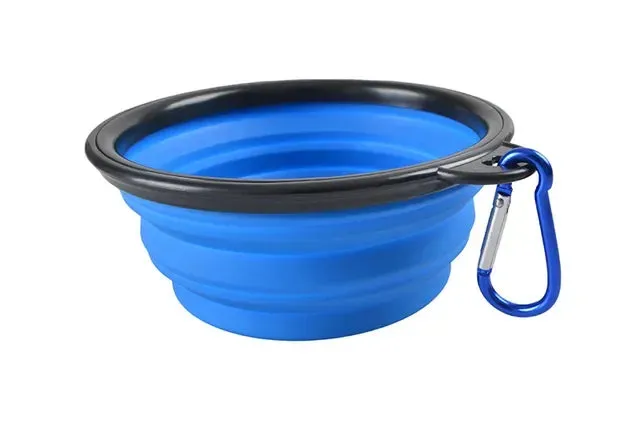 New 1000ml Large Collapsible Dog Pet Folding Silicone Bowl Outdoor Travel Portable Puppy Food Container Feeder Dish Bowl