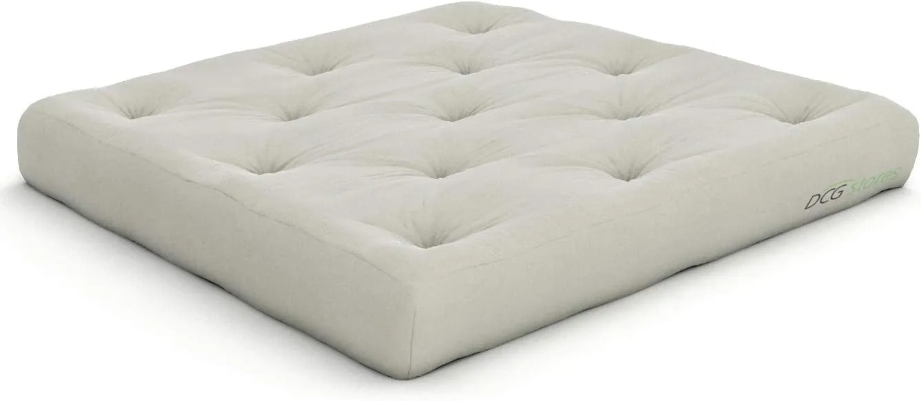 Nirvana Futons Extra Thick Premium 10-Inch Loveseat Futon Mattress, Ivory Twill - Made in USA