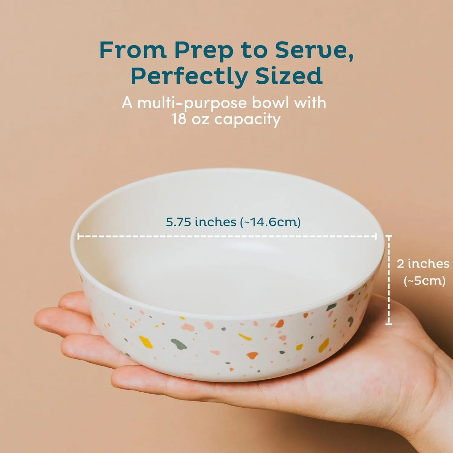 Nook Theory 4 Pack Bamboo Bowls - 18 Oz Reusable Toddler and Kids Bowl, Dishwasher Safe - Not Microwavable Bamboo Dishes (Celebration)