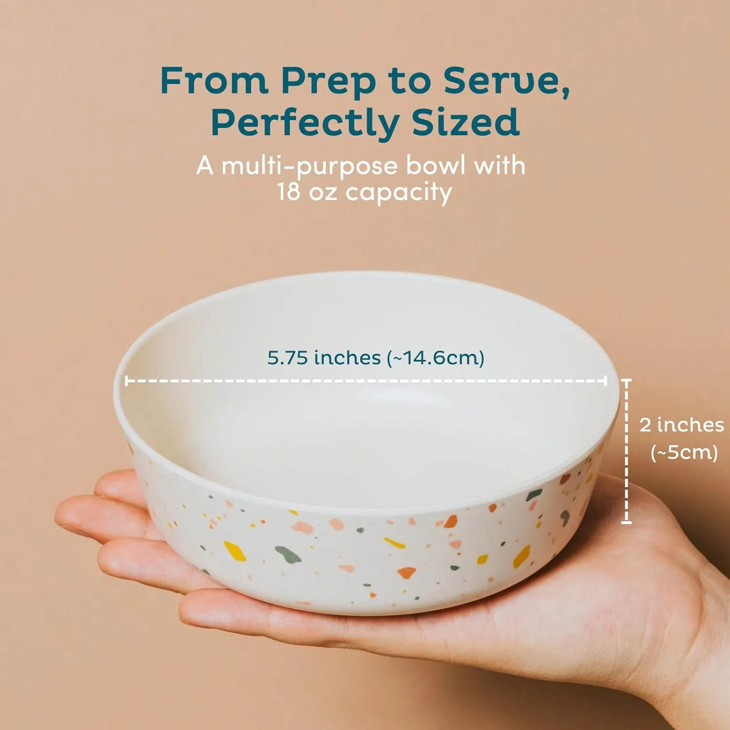 Nook Theory 4 Pack Bamboo Bowls - 18 Oz Reusable Toddler and Kids Bowl, Dishwasher Safe - Not Microwavable Bamboo Dishes (Terrablue)