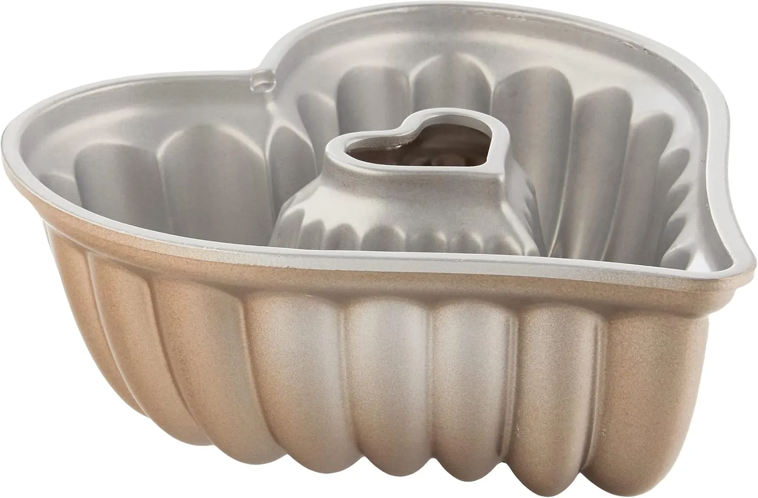Nordic Ware Elegant Heart Bundt, 10 Cup, Toffee