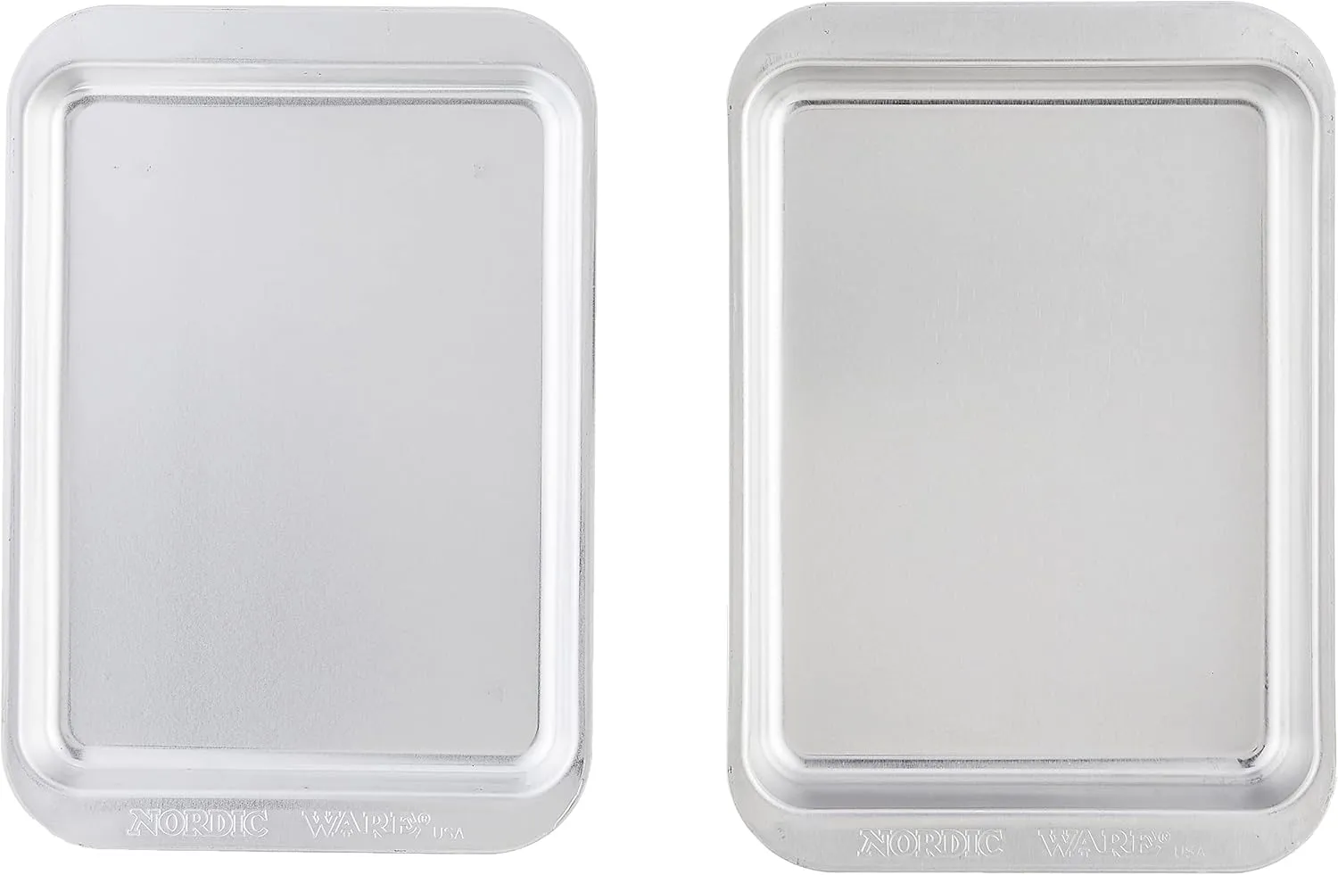 Nordic Ware Naturals 3 Piece Compact Pan Set, Toaster Oven, Counter Ovens, Air Fryer and Broiler Safe, Size for 1-2 Portions - Includes Baking Sheet, Broiling Rack and Rectangular Pan