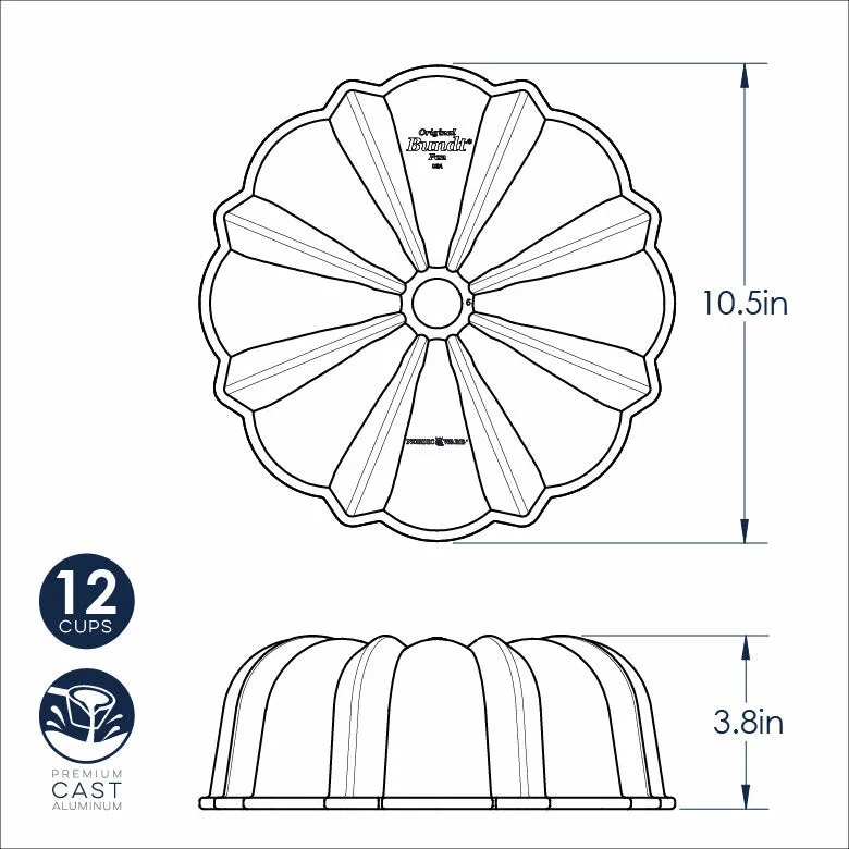 Nordic Ware Original Pro-Cast BUNDT Pan 12 Cup