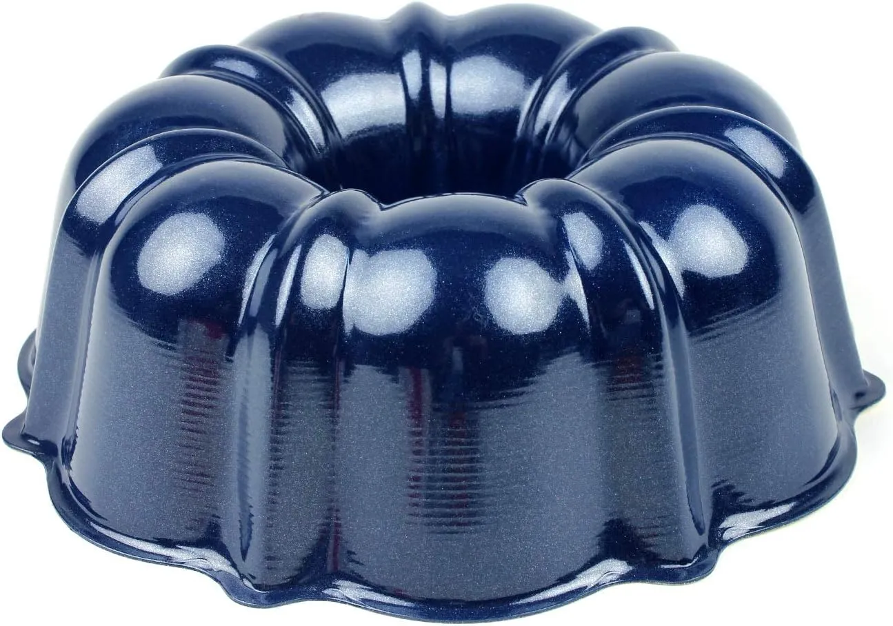 Nordicware 6-Cup Navy Blue Formed Bundt Pan, Lightweight