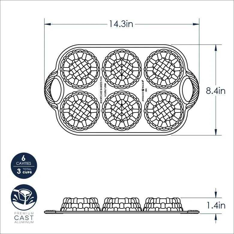 NordicWare - Shortcake Baskets Pan