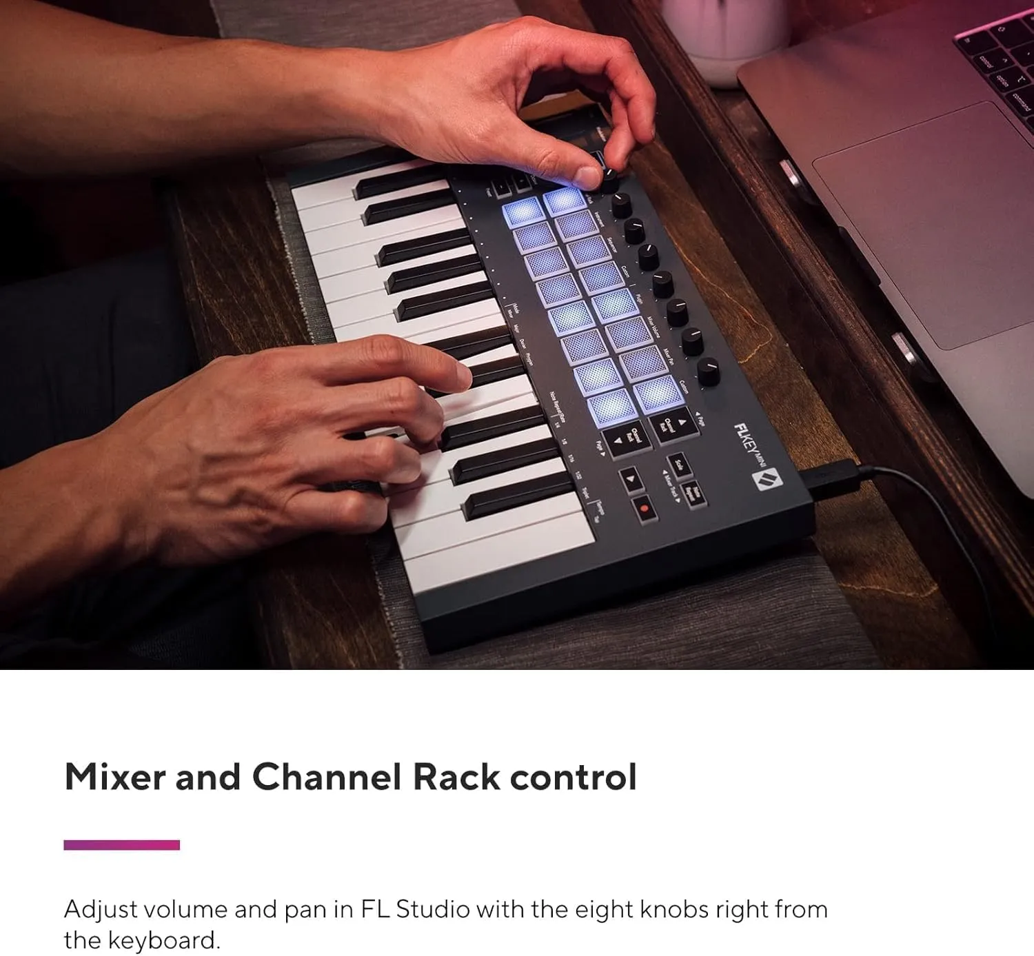 Novation FLkey Mini - Portable 25-Key, USB, MIDI Keyboard Controller with FL Studio Integration for Music Production