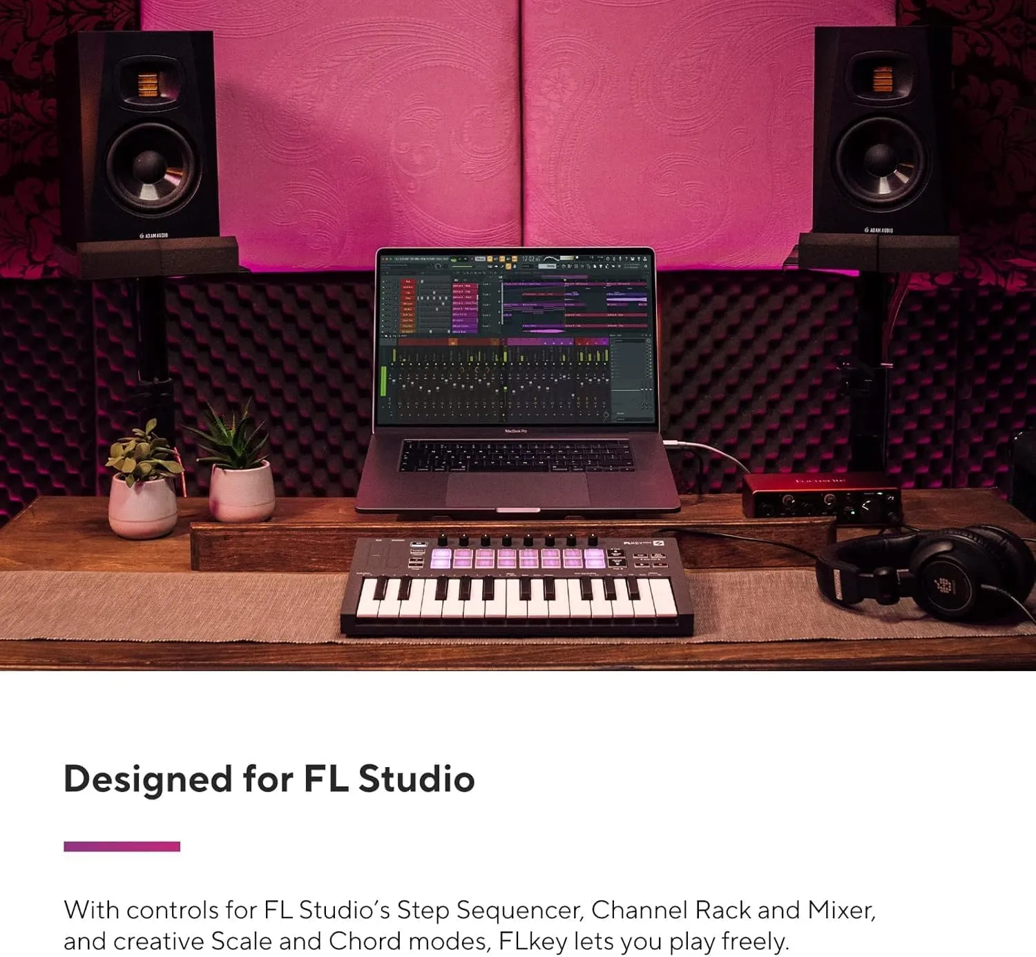 Novation FLkey Mini - Portable 25-Key, USB, MIDI Keyboard Controller with FL Studio Integration for Music Production